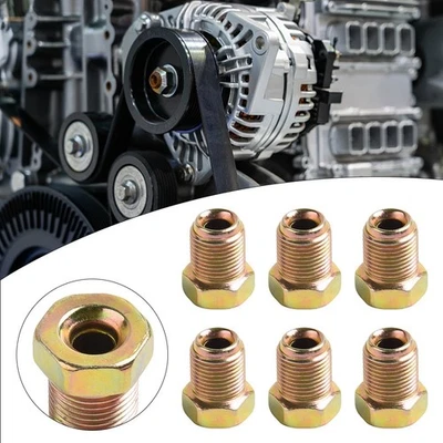 6* Metric Brake Pipe Fittings Unions Master Cylinder 12mmX1mm Metric 3/16 Pipe - Image 1 of 4