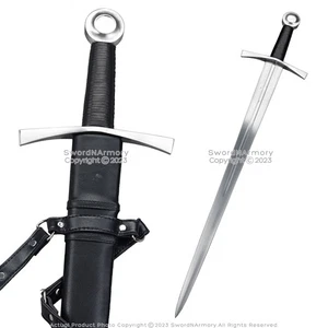 35” Function Arming Sharp Sword Medieval Full Tang 1060 Steel XVI Type J1 - Picture 1 of 9