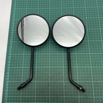 Mirror Set of 2 Rear Vision Round Motor Cycle View NOS - image 1 of 4