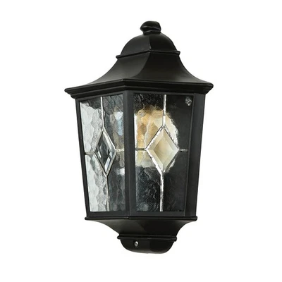 Wandlampe Schwarz IP43 Rustikal elegant LEADWORTH Außenlampe Laterne Wand außen - Bild 1 von 4