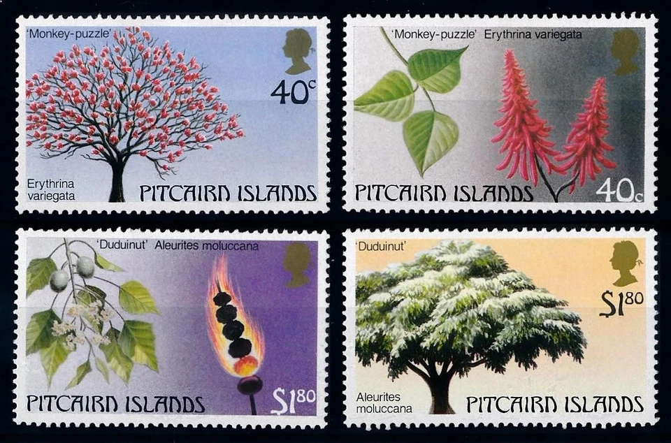 [65224] Pitcairn Islands 1987 Flora trees Monkey-puzzle Duduinut  MNH - Image 1 of 1