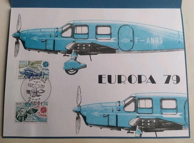 Document Premier Jour Europa Aviation 2 Timbres N° 2046/2047 Oblitéré Paris 1979 - Photo 1/2