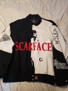 Vintage Jeff Hamilton Designs Scareface Jacket Mens 4XL Black Tony Montana JH - Picture 1 of 3