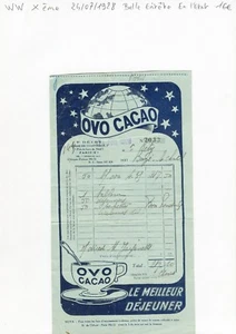 Paris X ème 2 Rue de Compiègne- Belle Entête Secteur Alimentaire & Chocolat 1928 - Picture 1 of 1