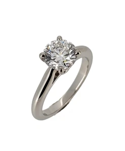 Cartier 1.22 Carat E/VVS2 Round Diamond Solitaire Engagement Ring in Platinum - Picture 1 of 14