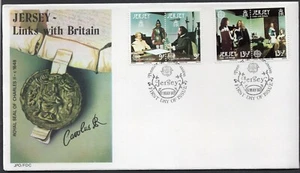 EUROPA CEPT 1980 - GREAT BRITAIN - JERSEY - LINKS WITH BRITAIN - FDC - Picture 1 of 2