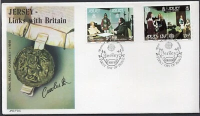 EUROPA CEPT 1980 - GREAT BRITAIN - JERSEY - LINKS WITH BRITAIN - FDC - Image 1 of 2