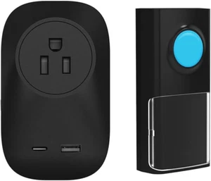 Self-Powered Wireless Doorbell Kit, 1000ft Range, 58 Chimes, LED Light - Picture 1 of 10