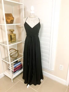 Pre-Owned Women's J.Crew Goddess Gown, Black, Sz 6 - Picture 1 of 12