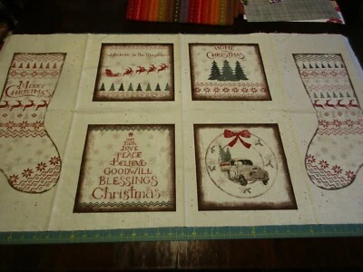 Tela de algodón 1 panel bloques invierno hogar para vacaciones de Navidad Dan Di Paola Foto 1 de 4