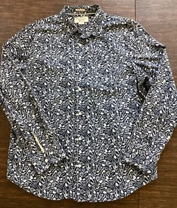 Original Penguin Heritage Slim Fit Herren XL Hemd Blau Gentlemen Icon Muster LS - Bild 1 von 11