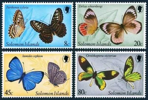 SOLOMON IS. 1980 TROPICAL BUTTERFLIES MNH INSECTS ( TOO EXPENSIVE?) - Picture 1 of 1