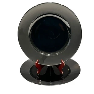 2 Rosenthal Studio Line Tapio Wirkkala Black Noire 11 1/4" Speiseteller Germany - Bild 1 von 6