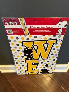 Peanuts 4 foot Vertical Welcome Banner by Eureka Sealed Back to School Lot Of 2 - Picture 1 of 1