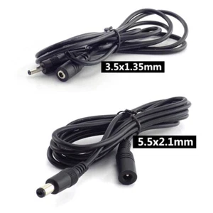 0.5/2/5M 12v DC Power cable female male 5.5*2.1mm 3.5*1.35MM connector Adapter - Picture 1 of 10