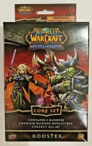 Warcraft Miniatures Core Set - 3 Alliance Figures, Action Bar Cards, Box, Unused - Picture 1 of 9
