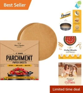 Rondas de pergamino seguras y fáciles 220 unidades 8 pulgadas para pasteles - hojas antiadherentes - Imagen 1 de 9