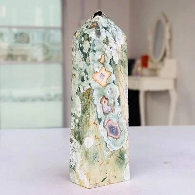 106g Natural KAMBABA JASPER NEBULA STONE Agate Quartz Crystal Obelisk Reiki G388 - image 1 of 4