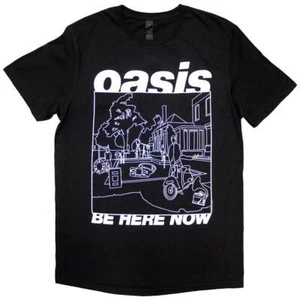 Oasis T-Shirt Be Here Now Drawing Noel Liam Gallagher Official Band New Black - Picture 1 of 4