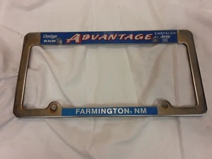 Advantage Dodge Ram Chrysler Jeep Fiat Farmington NM Metal License Plate Frame - Picture 1 of 3