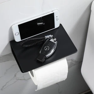 Toilettenpapierhalter ohne Bohren Klopapierhalter Schwarz EMKE Klorollenhalter - Bild 1 von 10