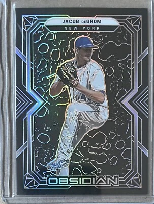 Jacob deGrom 2022 Panini Chronicles Obsidian #29/31 FOTL Orange Electric Etch - Image 1 of 2