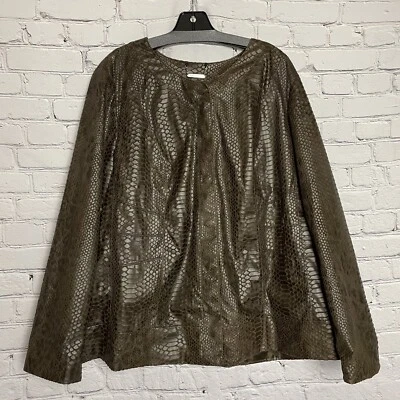 Dana Buchman коричневый змея печать куртка размер 2 X - Изображение 1 из 4