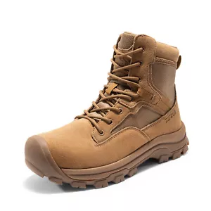 US Men Military Boots Leather Waterproof Tactical Boot Work Boots Combat Boots - Picture 1 of 14