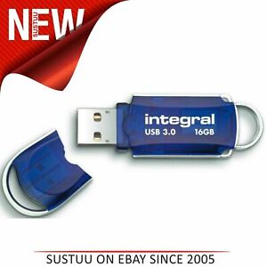 Integral NEON 16GB USB 2.0 Flash Drive BLUE USB Memory Stick 