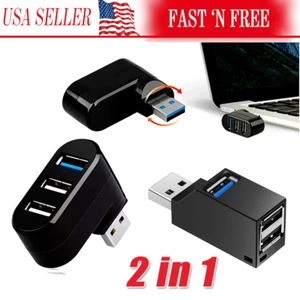 3 Port High Speed USB 3.0 Multi HUB Splitter Expansion Desktop PC Laptop Adapter - Picture 1 of 17