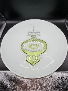Lori Siebert SILVESTRI Glass Fusion Christmas Bulb Ornament Plate Hand Blown 12" - Picture 1 of 17