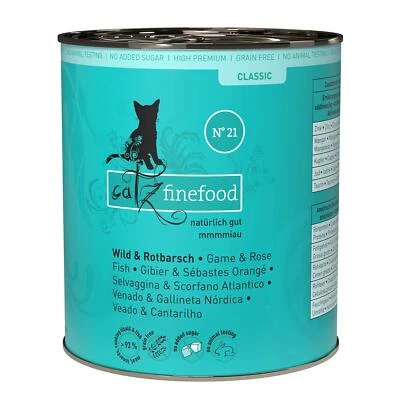 N° 21 Wild & Rotbarsch Feinkost Katzenfutter nass verfeinert mit Kartoffel & ... - Bild 1 von 4