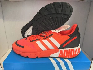 Adidas Originals ZX 1K BOOST Solar Red Orange FY3631 Men's Running Shoe Size 8.5 - Picture 1 of 12