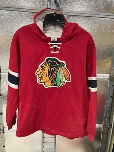 Sudadera con Capucha Chicago Blackhawks - Juvenil L (14/16) - Sudadera Pullover - Cuello Encaje - Imagen 1 de 5