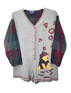 Disney Winnie The POOH Women's Romper Shorts One-Piece Sleepwear Pajamas MEDIUM - Picture 1 of 6