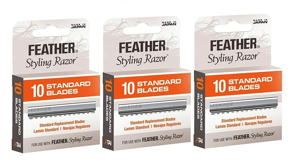 Pack of 3 Feather Styling Replacement Razor Blades - Image 1 of 1