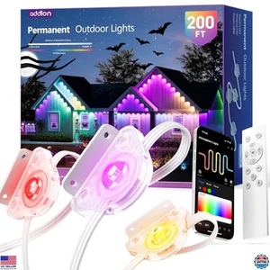 addlon 200FT Permanent Outdoor Lights, Smart RGB LED Lights for House & Outdoor - Picture 1 of 6