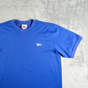 Max Muscle blau V-Ausschnitt Kurzarm T-Shirt Herren Vintage 90er USA Made - Bild 1 von 11