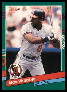 1991 Donruss #510b Max Venable California Angels Baseball - Picture 1 of 2