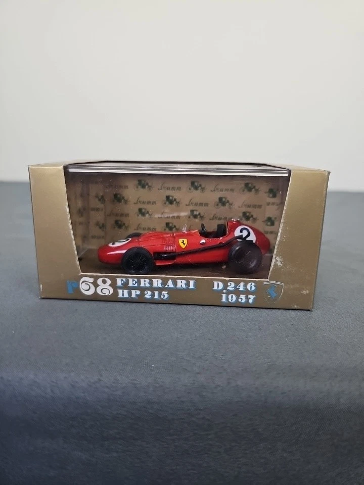 Coche modelo diecast vintage Brumm 1/43 - Ferrari Dino D246 1957 rojo #2 R68 Foto 1 de 4