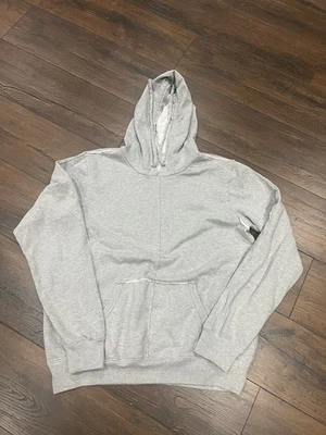 Alo Yoga Distressed Hooded Sweatshirt Heather Grey Women's Sz. Lg - Image 1 of 4