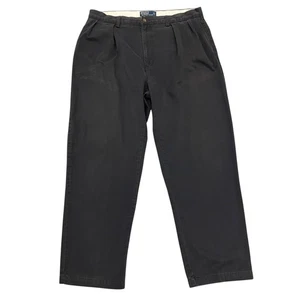 Pantalón chino Polo Ralph Lauren Andrew azul marino para hombre 38W 30L calce relajado plisado - Imagen 1 de 12
