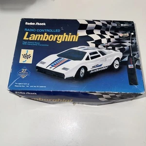 Vintage Radio Shack 60-4051 Lamborghini Countach LP500S W/ BOX RC Race CAR - Picture 1 of 7