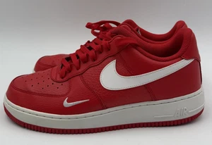 Nike Air Force 1 Low - Red Lace Up Shoes (Men 9.5) 820266-606 - Picture 1 of 6