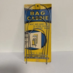Vintage Bag Caddy Rack For Paper Bags Storage Office Supplies Organizer - Picture 1 of 14