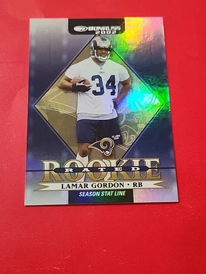Lamar Gordon 2002 Donruss Rated Rookie Season Stat Line 73/129 St Louis Rams - Image 1 of 4