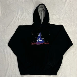 Disney World Sorcerer Mickey Hat Hoodie Sweatshirt Medium Hollywood Vintage - Picture 1 of 8