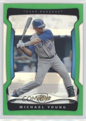 2009 Topps Finest Green Refractor /99 Michael Young #73 - Image 1 of 2