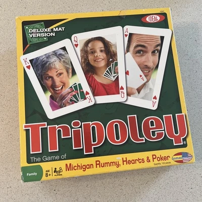 Tripoley 豪华垫版 完整 Ideal 2010 Rummy Hearts 扑克卡 — 第 1/4 张图片