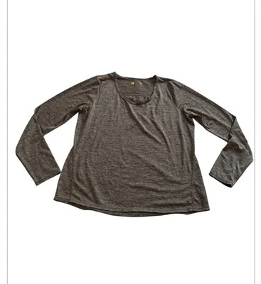 Xersion Women's Gray Long Sleeve Polyester Blend Performance T-Shirt  SZ Large - Image 1 of 4